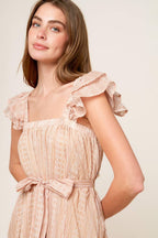 FROLIC THROUGH FIELDS WOVEN MIDI DRESS