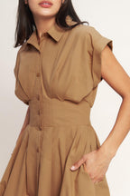 LOVE YOU MORE WOVEN MIDI DRESS