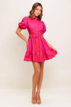 PARADISE FOUND WOVEN MINI DRESS