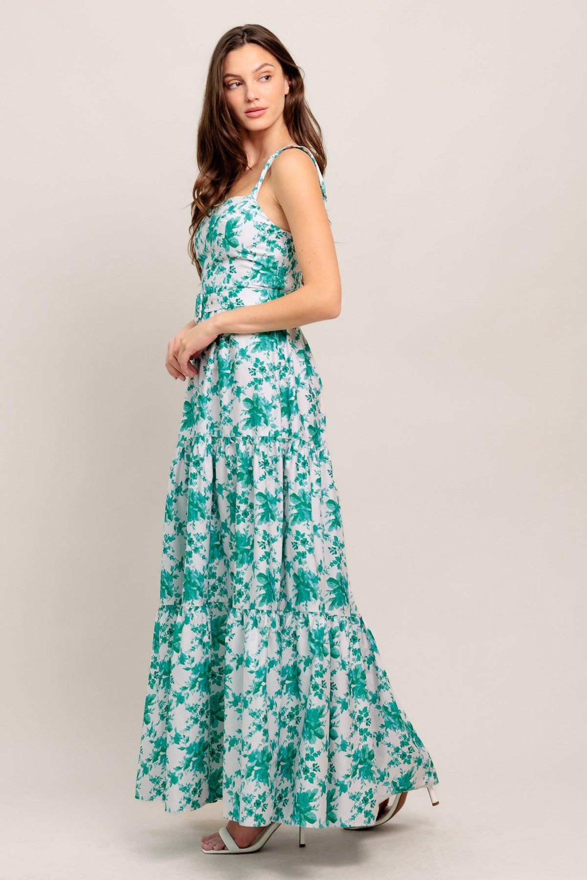 LOVE GROWS HERE WOVEN MAXI DRESS