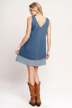 MAIN STREET DENIM MINI DRESS
