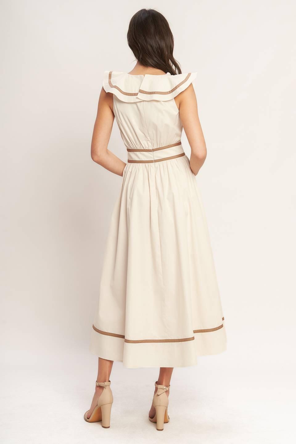 BREEZE CANVAS WOVEN MIDI DRESS