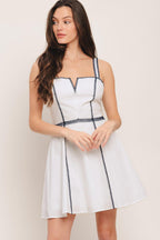SHARP SUMMER WOVEN MINI DRESS