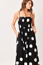 DOT THEORY WOVEN MIDI DRESS
