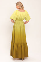 CITRINE GARDEN WOVEN MAXI DRESS