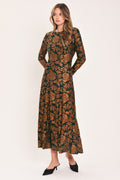 EMERALD ENCHANTMENT KELLY GREEN BURNOUT VELVET MAXI DRESS