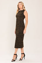 LEOPARD ICON TWILL MIDI DRESS