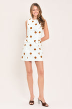 SUGAR SPOT SWEETHEART WOVEN MINI DRESS