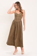 PRAIRIE HEART BALLAD WOVEN MIDI DRESS