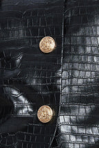 AT THE START FAUX LEATHER BOLERO JACKET