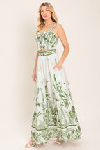 GREENHOUSE ROMANCE WOVEN MAXI SKIRT