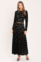 NOIR LACE MOONRISE WOVEN LACE CIRCLE SKIRT