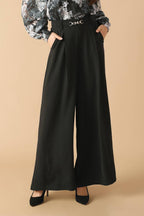 SWEET HARMONY BLACK WOVEN PANTS