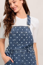 EVERYDAY POLKA OVERALL DENIM JUMPSUIT