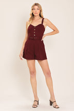 WINE COUNTRY WOVEN ROMPER