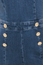 BLUE JEAN HALTER DENIM JUMPSUIT
