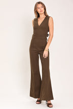 RICH ESPRESSO WOVEN JUMPSUIT