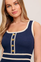 DREAMY DAISY KNIT MIDI DRESS
