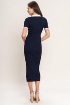 PICTURE READY SILHOUETTE KNIT MIDI DRESS