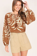 WARM BREEZE WOVEN TOP