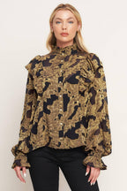 SHADOW GLINT WOVEN TOP
