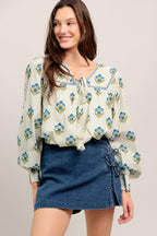 FROM COFFEE RUNS TO WEEKENDS WOVEN TOP