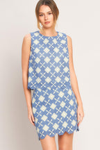 COASTAL WOVEN LACE TOP