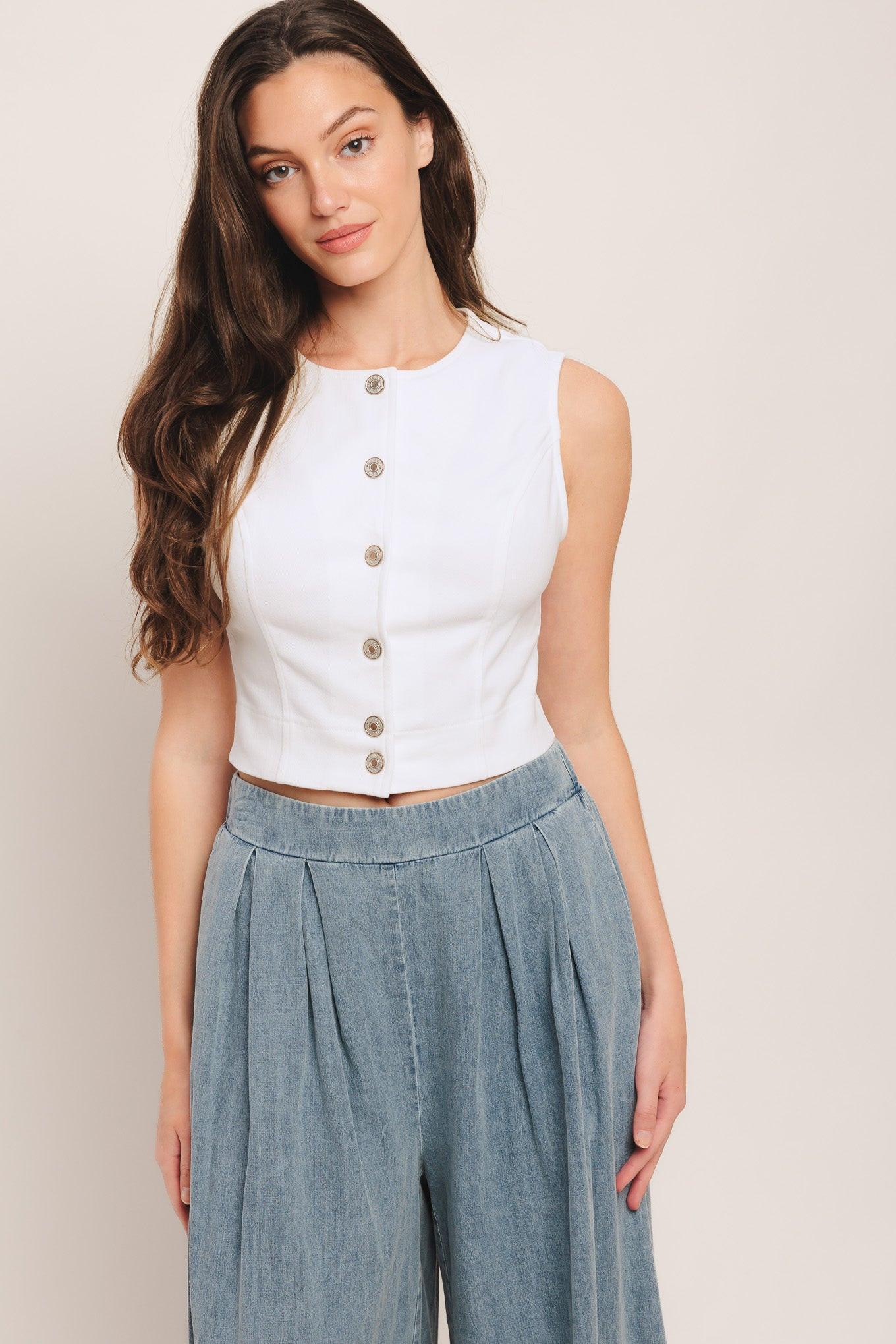 EASY WEAR WESTERN CROP TOP