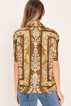 VINTAGE MANOR PALAZZO WOVEN TOP