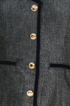 METALLIC HOURGLASS WOVEN TOP