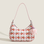 Small versatile shoulder bag cherry pattern