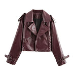 Women's Faux Leather Moto Jacket