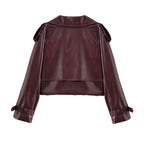 Women's Faux Leather Moto Jacket