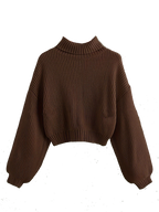 Turtle Neck Elegant Long Sleeve Sweater