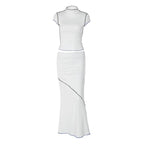 Women's Characteristic Reverse Car Side Wrapped Chest skirt set