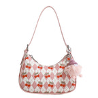 Small versatile shoulder bag cherry pattern