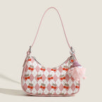 Small versatile shoulder bag cherry pattern