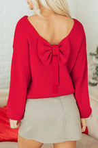 Addison Backless Bubble Sleeve Sweater