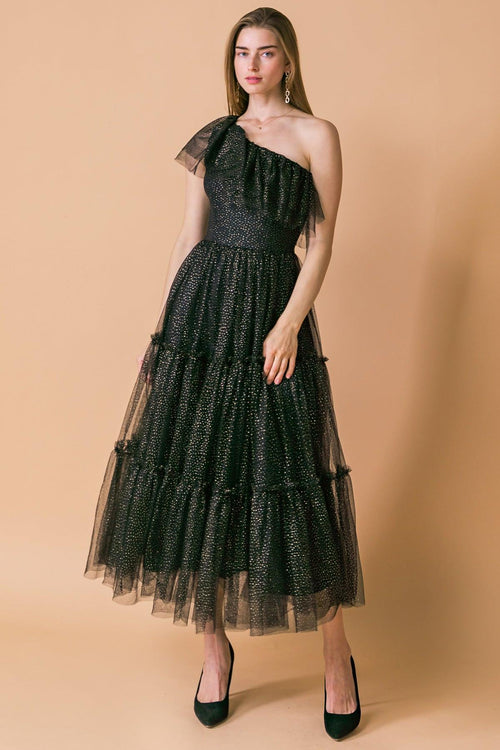 SOME FRESH AIR FUCHSIA TULLE MIDI DRESS