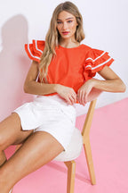 NICE AS CAN BE WOVEN TOP