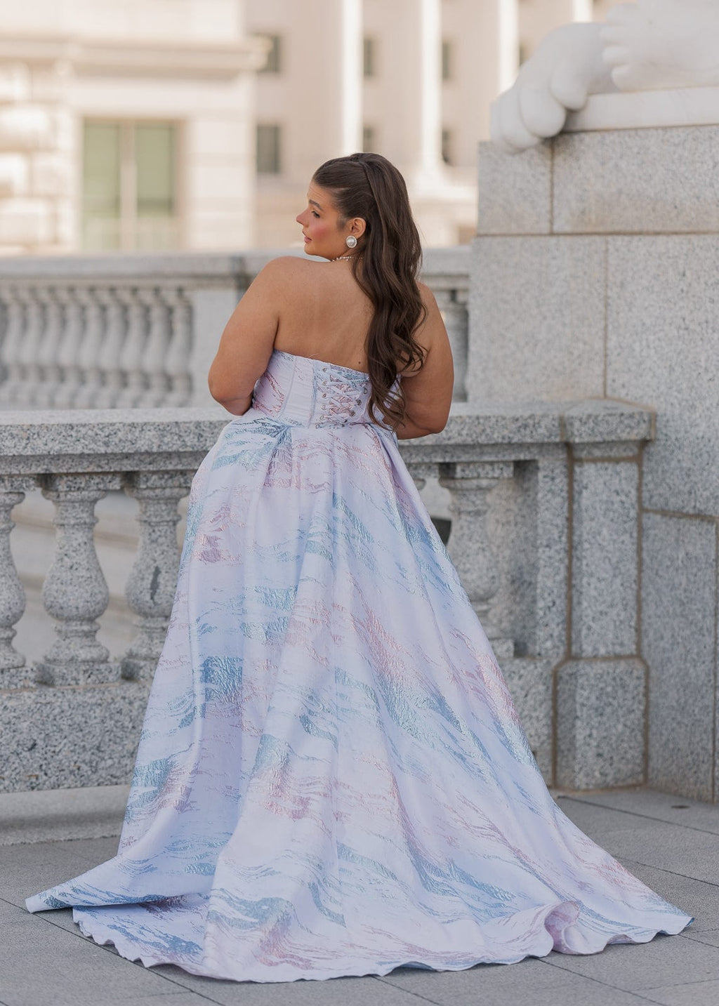 Nessa Metallic Dress - Blue