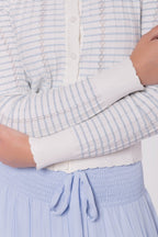 Jessie Cardigan (White/Blue)