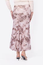 Natalia Skirt (Brown Flower)