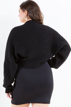Plus Size Knit Shrug Cropped Cardigan | Everyday Layering Essential