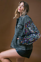 GOING THERE WASHED DENIM JACKET
