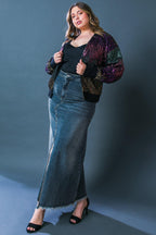 ENTERTAIN ME SEQUIN BOMBER JACKET